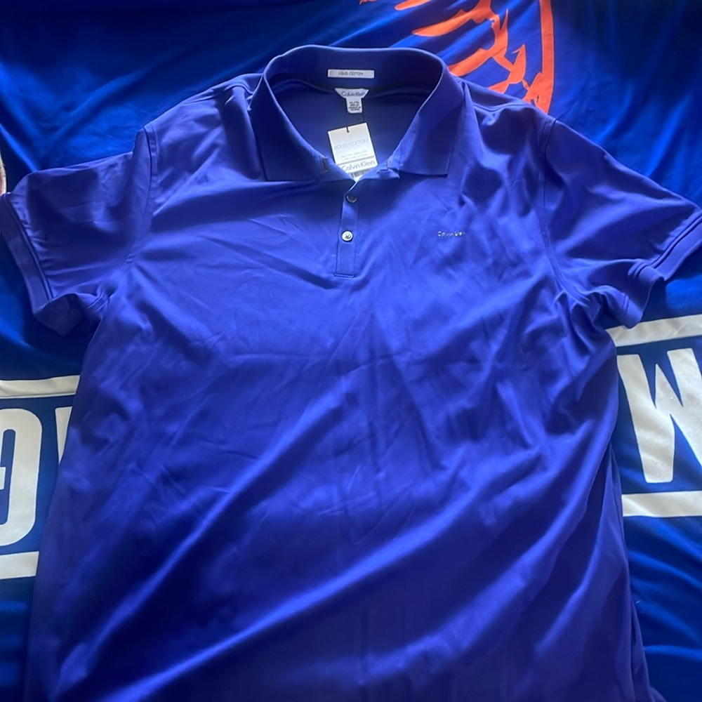 Calvin Klein polo shirt Xtra large Blue liquid cotton
